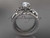 14kt white gold diamond floral, leaf and vine wedding ring, engagement set ADLR253S