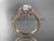 14kt rose gold celtic trinity knot engagement ring ,diamond wedding ring CT7108