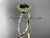 14kt yellow gold diamond unique engagement ring, wedding ring with a Black Diamond center stone ADER106