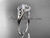 platinum celtic trinity knot engagement ring, wedding ring with a "Forever One" Moissanite center stone CT791