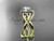 14kt yellow gold celtic trinity knot engagement set, wedding ring CT790S