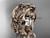 14kt rose gold celtic trinity knot wedding band, engagement ring CT7263G