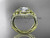 14kt yellow gold diamond celtic trinity knot  wedding ring, engagement ring  CT7416