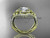 14kt yellow gold diamond celtic trinity knot wedding ring, engagement ring CT7416