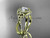 14kt yellow gold diamond celtic trinity knot wedding ring, engagement ring CT7416