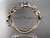 14kt rose gold diamond leaf wedding ring, engagement ring, wedding band ADLR204B
