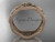 Handmade Women's Celtic Wedding Band, 14kt Rose Gold Leaf Engagement Ring CT7508GM