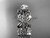 platinum celtic trinity knot wedding ring, engagement ring with a "Forever One" Moissanite center stone CT7188