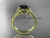 14kt yellow gold celtic trinity knot engagement ring ,diamond wedding ring with a Black Diamond center stone CT7108