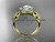 Unique 14kt yellow gold diamond flower wedding ring, engagement ring ADLR219
