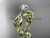 14kt yellow gold diamond celtic trinity knot wedding ring, engagement ring CT7270