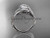 Platinum diamond leaf and vine wedding ring, engagement ring with "Forever One" Moissanite center stone ADLR64