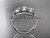 platinum diamond celtic trinity knot  wedding ring, three stone engagement ring  CT7203