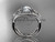 14kt white gold celtic trinity knot engagement ring ,diamond wedding ring with "Forever One" Moissanite center stone CT788