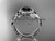 Platinum diamond leaf and vine wedding ring,engagement ring with a Black Diamond center stone ADLR328