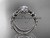 platinum celtic trinity knot engagement ring , wedding ring with a "Forever One" Moissanite center stone CT766