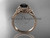 14kt rose gold celtic trinity knot wedding ring, engagement ring with a Black Diamond center stone CT7322
