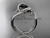 platinum diamond celtic trinity knot wedding ring, engagement ring with a Black Diamond center stone CT7369