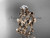 14kt rose gold diamond celtic trinity knot wedding ring, engagement set CT7248S