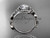 platinum diamond celtic trinity knot wedding ring, engagement ring with a "Forever One" Moissanite center stone CT7211