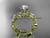 Unique 14kt yellow gold diamond floral wedding ring, engagement set ADLR248S