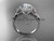 platinum diamond unique engagement ring, wedding ring with a "Forever One" Moissanite center stone ADER157