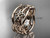 14kt rose gold celtic trinity knot wedding band, engagement ring CT7519G