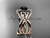 14kt rose gold celtic trinity knot engagement ring, wedding ring with a Black Diamond center stone and double matching band CT790S 14kt rose gold celtic trinity knot engagement ring, wedding ring with a Black Diamond center stone and double matching band CT790S