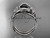 14kt white gold diamond unique engagement set with a Black Diamond center stone ADLR166S