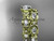 14kt yellow gold diamond leaf and vine wedding ring, engagement set with a "Forever One" Moissanite center stone ADLR152S