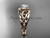 14kt rose gold celtic trinity knot engagement ring , wedding ring with a "Forever One" Moissanite center stone CT765 14kt rose gold celtic trinity knot engagement ring , wedding ring with a "Forever One" Moissanite center stone CT765