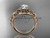 14kt rose gold celtic trinity knot engagement ring , wedding ring with a "Forever One" Moissanite center stone CT765 14kt rose gold celtic trinity knot engagement ring , wedding ring with a "Forever One" Moissanite center stone CT765