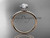 14kt rose gold diamond unique engagement ring, wedding ring ADER145