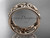 14kt rose gold diamond leaf and vine wedding band, engagement ring ADLR150B