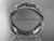 14kt white gold celtic trinity knot wedding band, engagement ring CT7513G