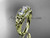 14kt yellow gold diamond celtic trinity knot wedding ring, three stone engagement ring CT7203