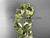 14kt yellow gold flower wedding ring, engagement ring, wedding band ADLR191G
