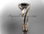 14k rose gold diamond leaf and vine wedding ring, engagement set with a Black Diamond center stone ADLR317S