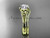 Crafted Moissanite Celtic Wedding Set, 14kt Yellow Gold Trinity Bridal Ring CT7108S