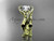 14kt yellow gold celtic trinity knot engagement set, wedding ring CT764S