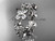 14kt white gold diamond floral butterfly wedding ring, engagement ring, wedding band ADLR139B