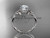 platinum diamond celtic trinity knot wedding ring, engagement ring with a "Forever One" Moissanite center stone CT7388