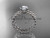 platinum diamond wedding ring, engagement set with a "Forever One" Moissanite ADLR34S