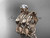 14k rose gold leaf and vine engagement ring, wedding set ADLR258S
