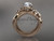 IGI certified floral lab grown diamond engagement ring crafted in 14k rose gold