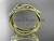 Leaf and Vine Bridal Ring, 14kt Yellow Gold Wedding Band ADLR350G