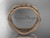14kt rose gold celtic trinity knot wedding band, matte finish wedding band, engagement ring CT7512G