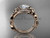 14kt rose gold diamond unique flower, leaf and vine engagement set ADLR211S 14kt rose gold diamond unique flower, leaf and vine engagement set ADLR211S