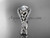 platinum celtic trinity knot engagement ring ,diamond wedding ring with "Forever One" Moissanite center stone CT788