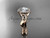 Amazing Irish Wedding Ring, 14kt Rose Gold Leaf Halo Diamond Engagement Ring with a "Forever One" Moissanite center stone CT7314 Amazing Irish Wedding Ring, 14kt Rose Gold Leaf Halo Diamond Engagement Ring with a "Forever One" Moissanite center stone CT7314